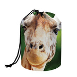 Smiley Face Giraffe Print Drawstring Makeup Bag