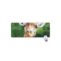 Smiley Face Giraffe Print Extended Mouse Pad