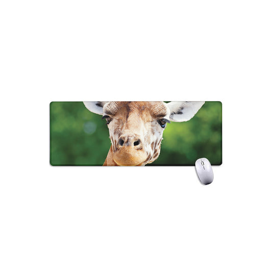 Smiley Face Giraffe Print Extended Mouse Pad