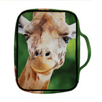 Smiley Face Giraffe Print Front Pocket Bible Bag