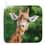 Smiley Face Giraffe Print Hand Towel