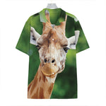 Smiley Face Giraffe Print Hawaiian Shirt