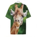 Smiley Face Giraffe Print Hawaiian Shirt