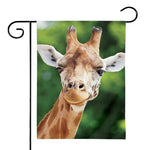 Smiley Face Giraffe Print House Flag