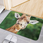Smiley Face Giraffe Print Indoor Door Mat