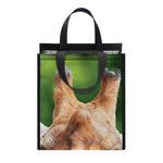 Smiley Face Giraffe Print Insulated Lunch Tote