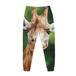 Smiley Face Giraffe Print Jogger Pants