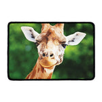 Smiley Face Giraffe Print Kitchen Mat
