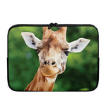 Smiley Face Giraffe Print Laptop Sleeve