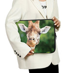 Smiley Face Giraffe Print Laptop Sleeve