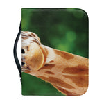 Smiley Face Giraffe Print Leather Bible Cover