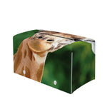 Smiley Face Giraffe Print Leather Tissue Box Cover