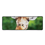 Smiley Face Giraffe Print Long Kitchen Mat