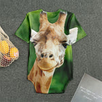 Smiley Face Giraffe Print Men's Bodysuit