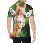 Smiley Face Giraffe Print Men's Shirt