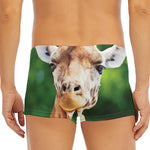 Smiley Face Giraffe Print Men's Short Boxer Briefs
