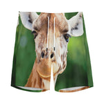 Smiley Face Giraffe Print Men's Sports Shorts