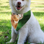 Smiley Face Giraffe Print Over The Collar Dog Bandana