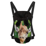 Smiley Face Giraffe Print Pet Carrier Backpack