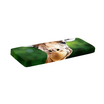 Smiley Face Giraffe Print Piano Keyboard Cover