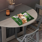 Smiley Face Giraffe Print Placemat