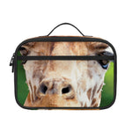 Smiley Face Giraffe Print Portable Lunch Bag