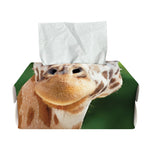 Smiley Face Giraffe Print Rectangle Tissue Box Cover