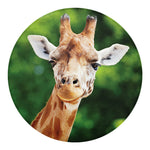 Smiley Face Giraffe Print Round Blanket