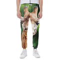 Smiley Face Giraffe Print Joggers