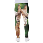 Smiley Face Giraffe Print Scuba Joggers