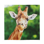 Smiley Face Giraffe Print Silk Bandana