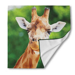 Smiley Face Giraffe Print Silk Bandana