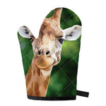 Smiley Face Giraffe Print Single Oven Mitt
