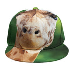 Smiley Face Giraffe Print Snapback Cap