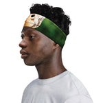 Smiley Face Giraffe Print Sports Headband