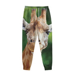 Smiley Face Giraffe Print Sweatpants