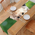 Smiley Face Giraffe Print Table Runner