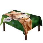 Smiley Face Giraffe Print Tablecloth