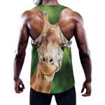 Smiley Face Giraffe Print Training Tank Top