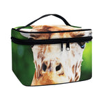 Smiley Face Giraffe Print Travel Makeup Bag