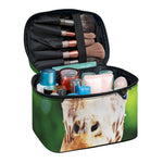 Smiley Face Giraffe Print Travel Makeup Bag