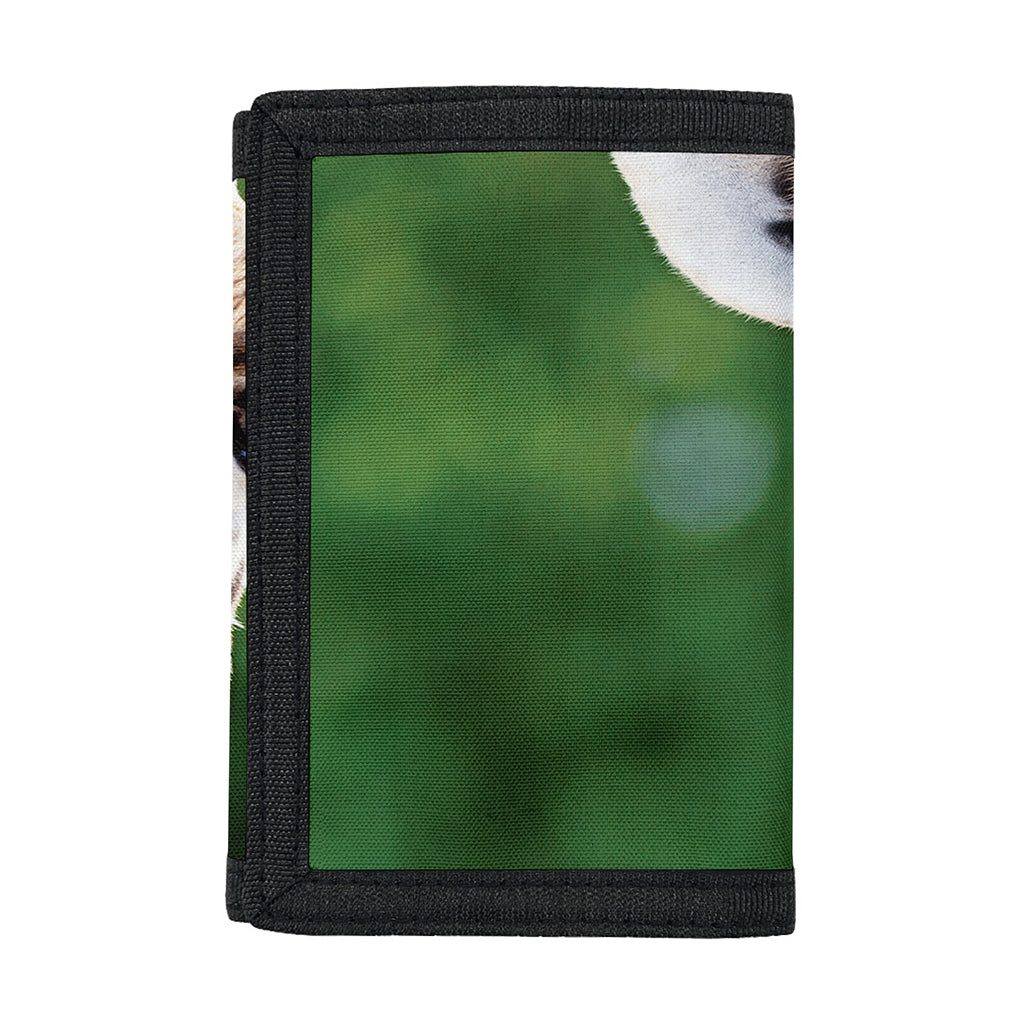 Smiley Face Giraffe Print Trifold Wallet