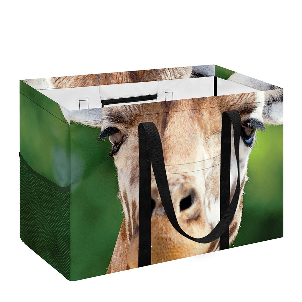 Smiley Face Giraffe Print Utility Tote Bag