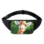 Smiley Face Giraffe Print Waist Bag