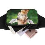 Smiley Face Giraffe Print Waist Bag