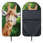 Smiley Face Giraffe Print Waterproof Car Seat Cover