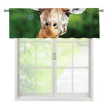 Smiley Face Giraffe Print Window Valance