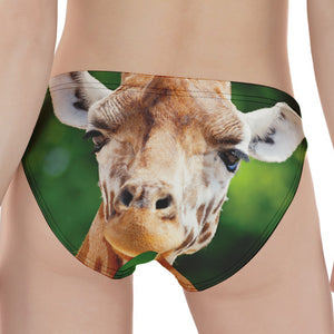 Smiley Face Giraffe Print Women's Panties