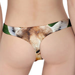 Smiley Face Giraffe Print Women's Thong