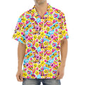 Smiley Faces Emoji Pattern Print Aloha Shirt